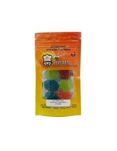 Chef’s Treats – Full Spectrum Sour Jolly Ranchers 200mg THC