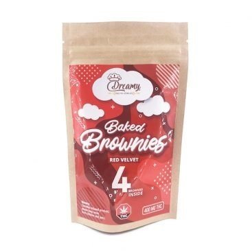 Dreamy Delite Baked Brownies Red Velvet 400mg THC