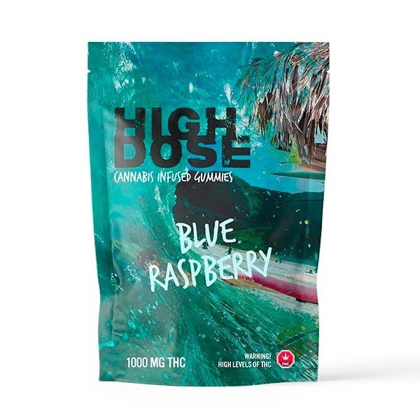 High Dose – Blue Raspberry THC Gummies 1000mg
