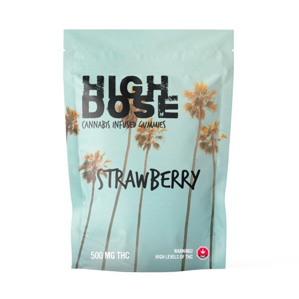 High Dose – Strawberry THC Gummies 500mg 1500mg