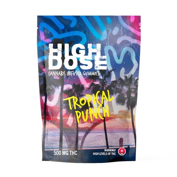 High Dose – Tropical Punch THC Gummies 500mg 1000mg