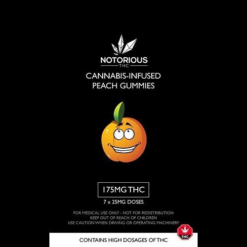 Notorious THC – Peach Gummies (175MG THC)