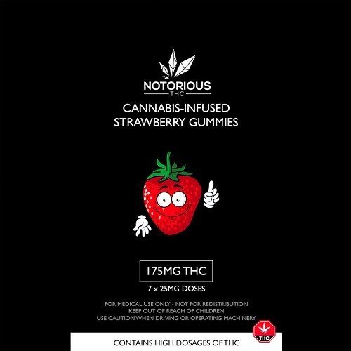 Notorious THC – Strawberry Gummiess (175MG THC)