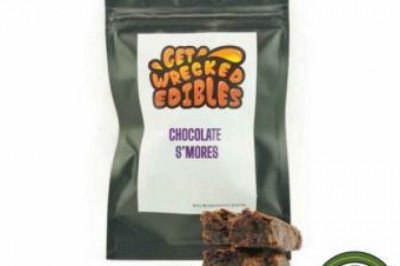 GET WRECKED EDIBLES – WHITE CHOCOLATE BROWNIE – 50MG – 300MG VARIOUS