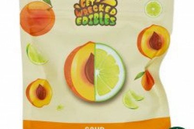 Get Wrecked Edibles –Sour Peaches 150mg THC