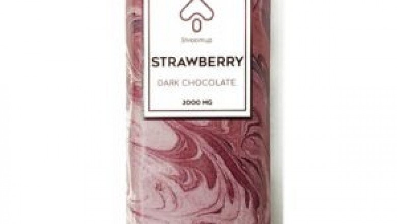SHROOMUP -STRAWBERRY DARK CHOCOLATE BAR - 3000MG