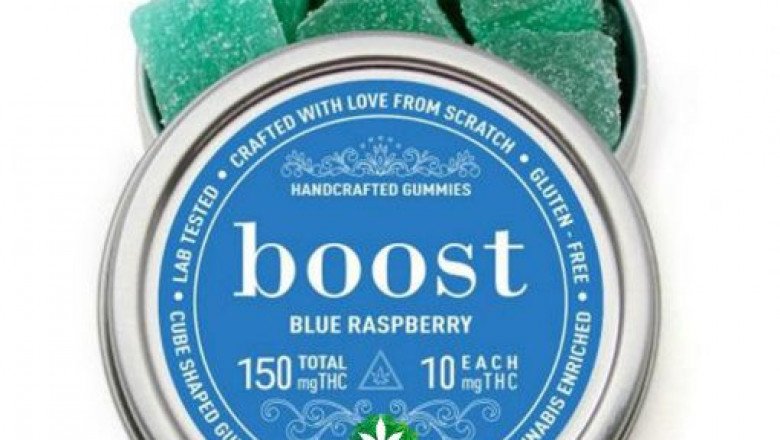BOOST EDIBLES GUMMY – BLUE RASPBERRY (300MG THC)