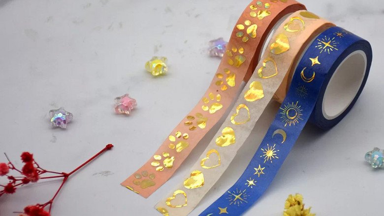 How to decorate with raised foil washi tape?