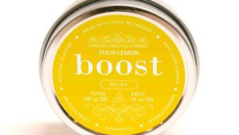 Boost Edibles Sour Lemon Gummies (300mg CBD)