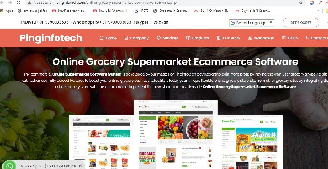 Readymade Grocery Supermarket Ecommerce software