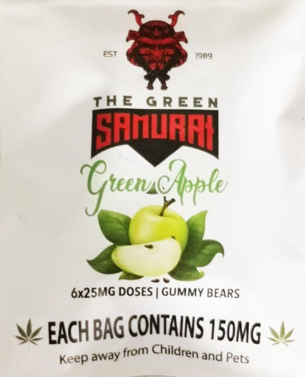 Green Apple Bear Bombs The Green Samurai (150mg) $15.00