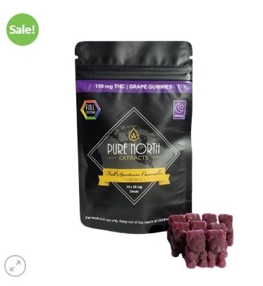 PNE Full Spectrum Gummies – INDICA/Grape – 150mg $18.00