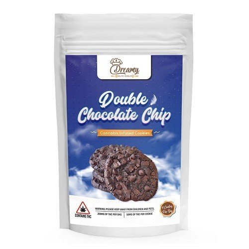 Dreamy Delite Double Chocolate Chip Canna Cookies 200mg THC