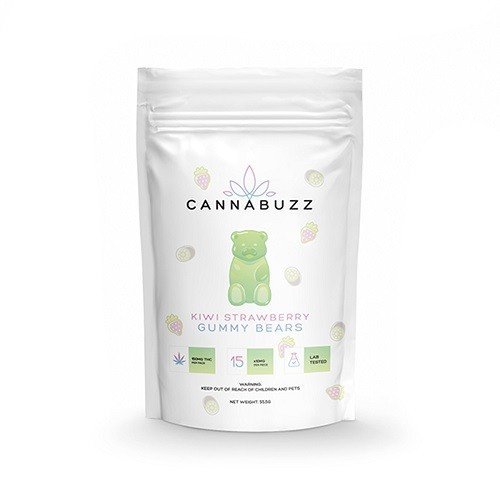 Kiwi Strawberry 150MG THC Gummy Bears By CannaBuzz