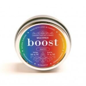Boost Edibles – THC:CBD Gummies – Sour Lemon – 300mg