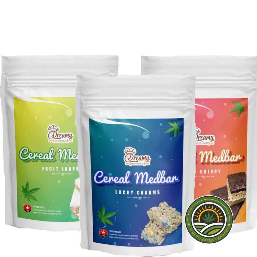 DREAMY DELITE EDIBLES – CEREAL MEDBARS – 200MG $18.00