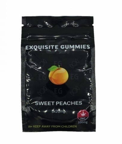 Exquisite Gummies – Peach – 100mg $11.99 – $99.99