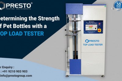 Determining the Strength of PET Bottles with a Top Load Tester