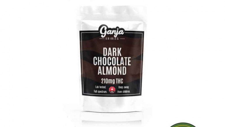 GANJA EDIBLES – DARK CHOCOLATE ALMOND | 210MG THC