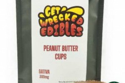 Get Wrecked Edibles – Peanut Butter Cup 300mg THC (Sativa)