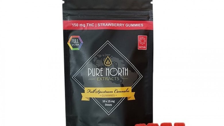 PNE Full Spectrum Gummies SATIVA/Strawberry 150mg THC
