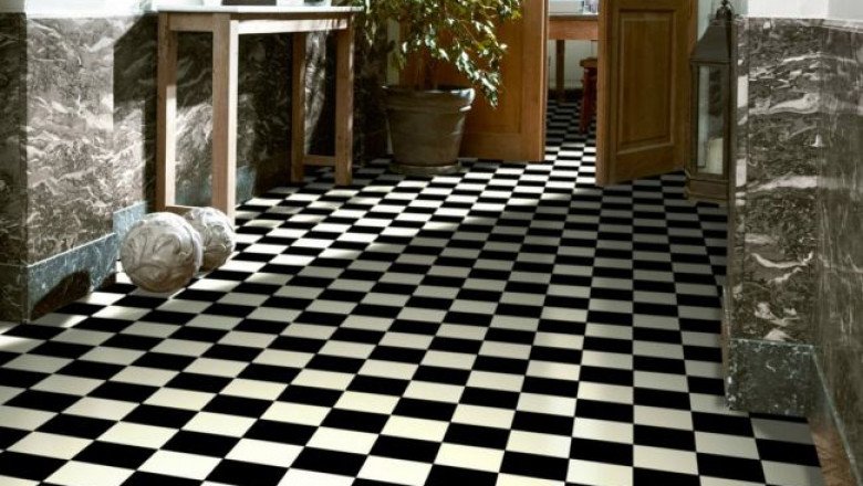 Revamp your living space with Black and White Vinyl Flooring!