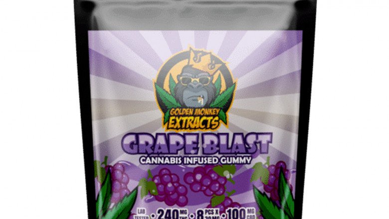 Golden Monkey Extracts – Grape Blast Gummy 240mg THC : 100mg CBD