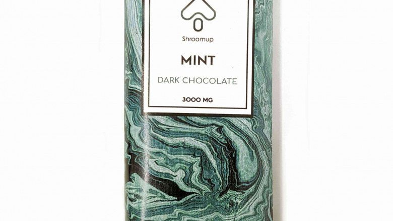 SHROOMUP - MINT DARK CHOCOLATE BAR - 3000MG