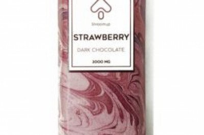 SHROOMUP -STRAWBERRY DARK CHOCOLATE BAR - 3000MG