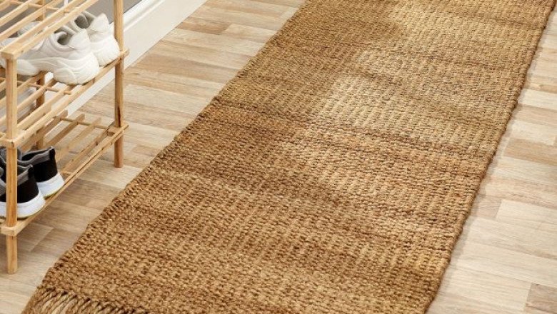 Add a cozy and natural feel to your floor by adding a jute runner rug