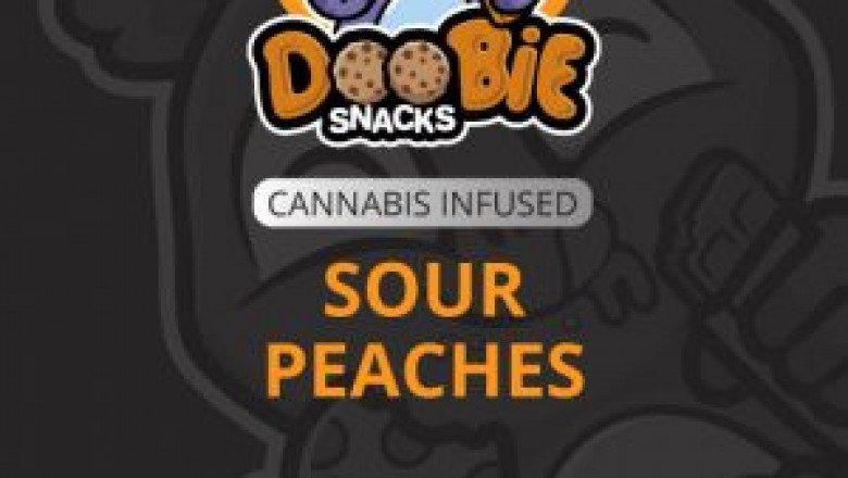 Doobie Snacks Peach Slices 200mg THC.
