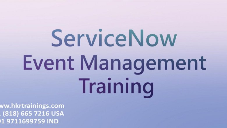 LIVE DEMO ON SERVICENOW EVENT MANAGEMENT TRAINING