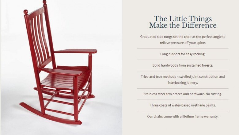 Buy Rocking Chairs - Furniture Made in USA