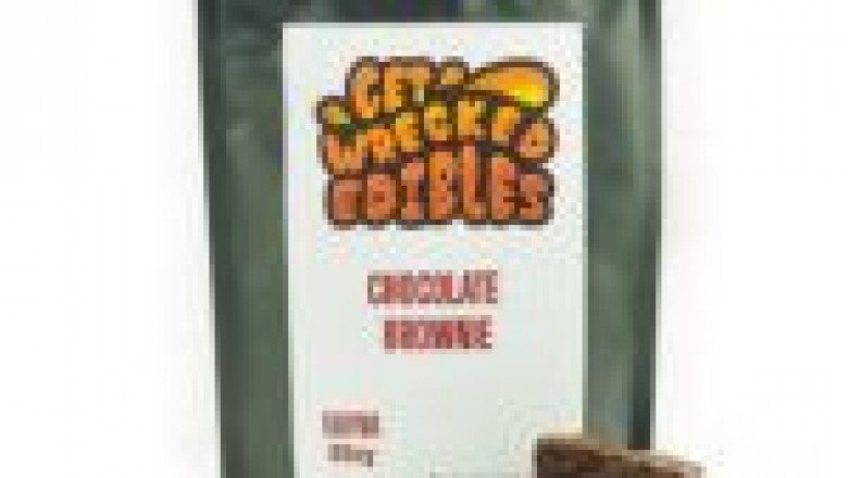GET WRECKED EDIBLES – CHOCOLATE BROWNIE 100MG THC (SATIVA)