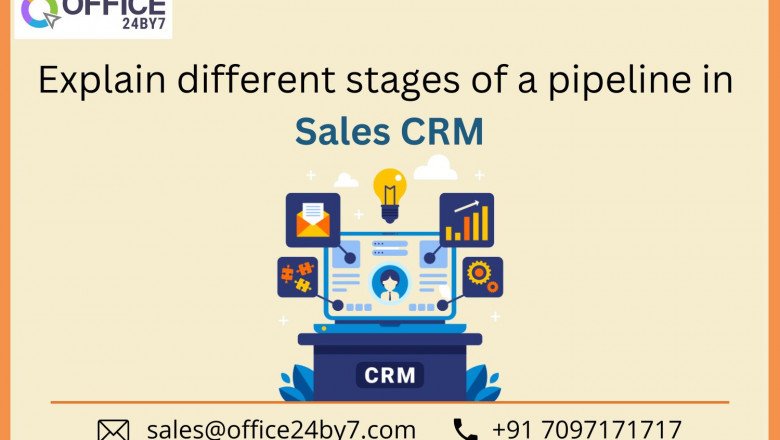Explain different stages of a pipeline in Sales CRM