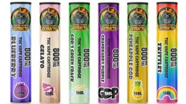 PREMIUM THC CARTRIDGES GOLDEN MONKEY EXTRACTS 800MG