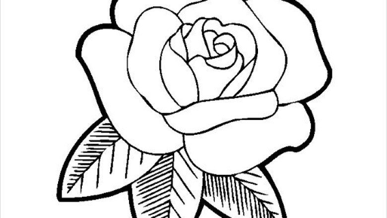 New Rose Coloring Pages