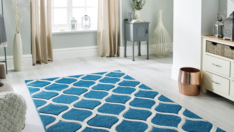 Want to give a stunning makeover to your living room? Buy Blue Rug!